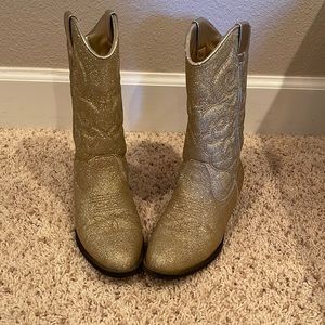 Girls Tucker + Tate Gold Sparkle Boot
